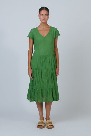 Namastai Tiered Midi Dress in Meadow