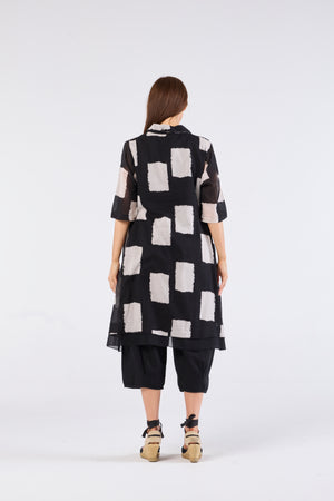 Au Hasard D'un Voyage Shirtmaker Dress in Stone Block Art