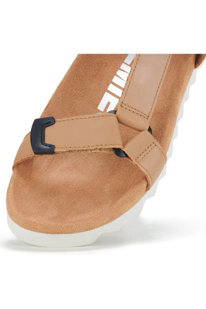 Rollie Sandal Tooth Wedge in Soft Tan