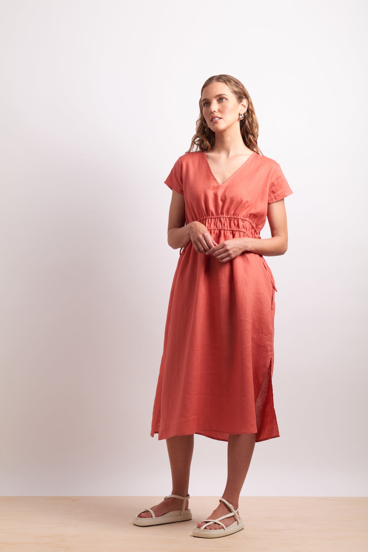 Neris Drawn in Dress in Paprika