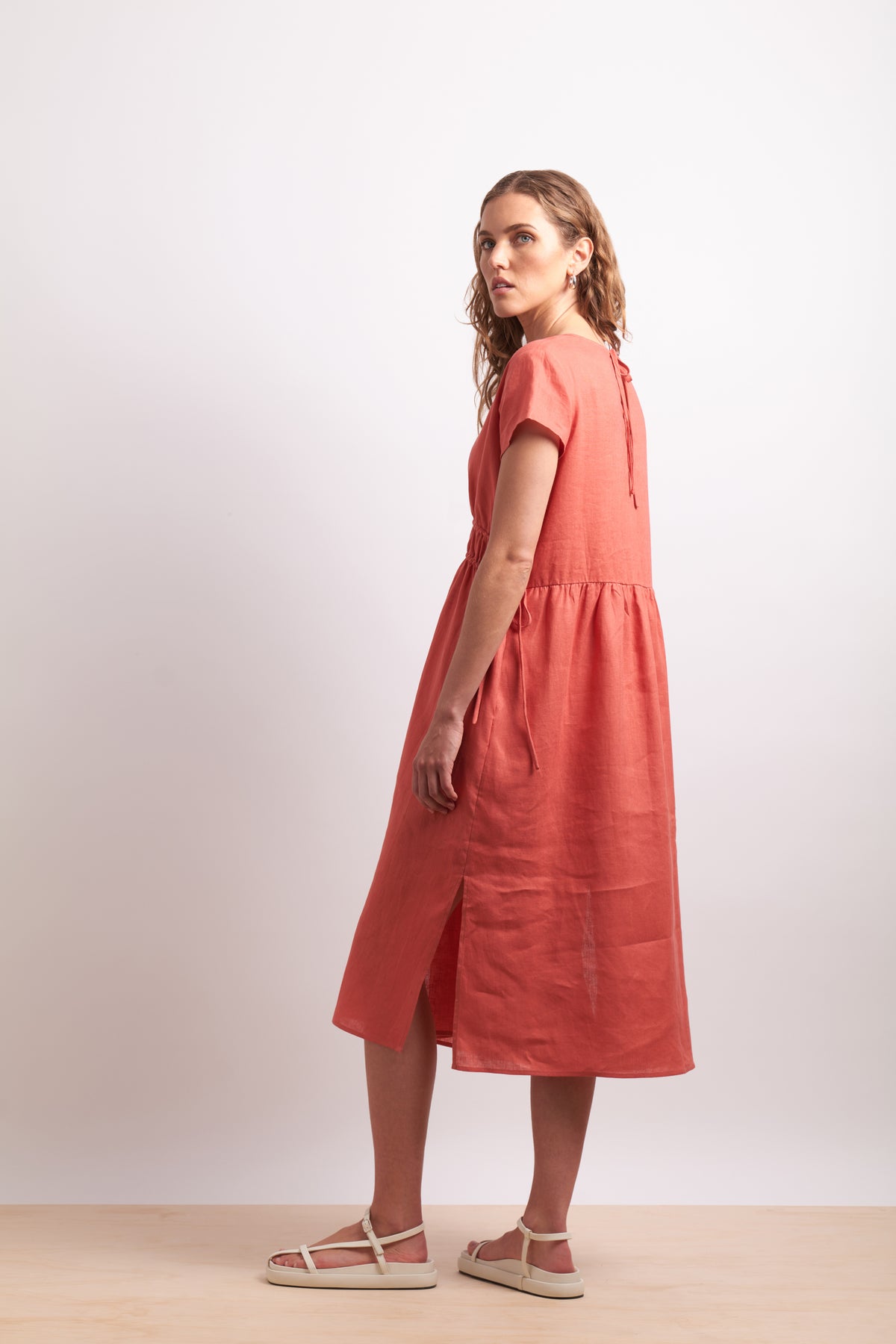 Neris Drawn in Dress in Paprika