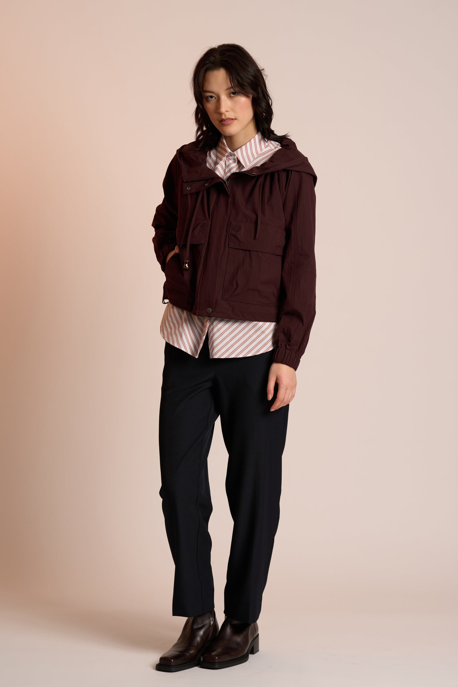 Neris In The Hood Jacket in Raisin