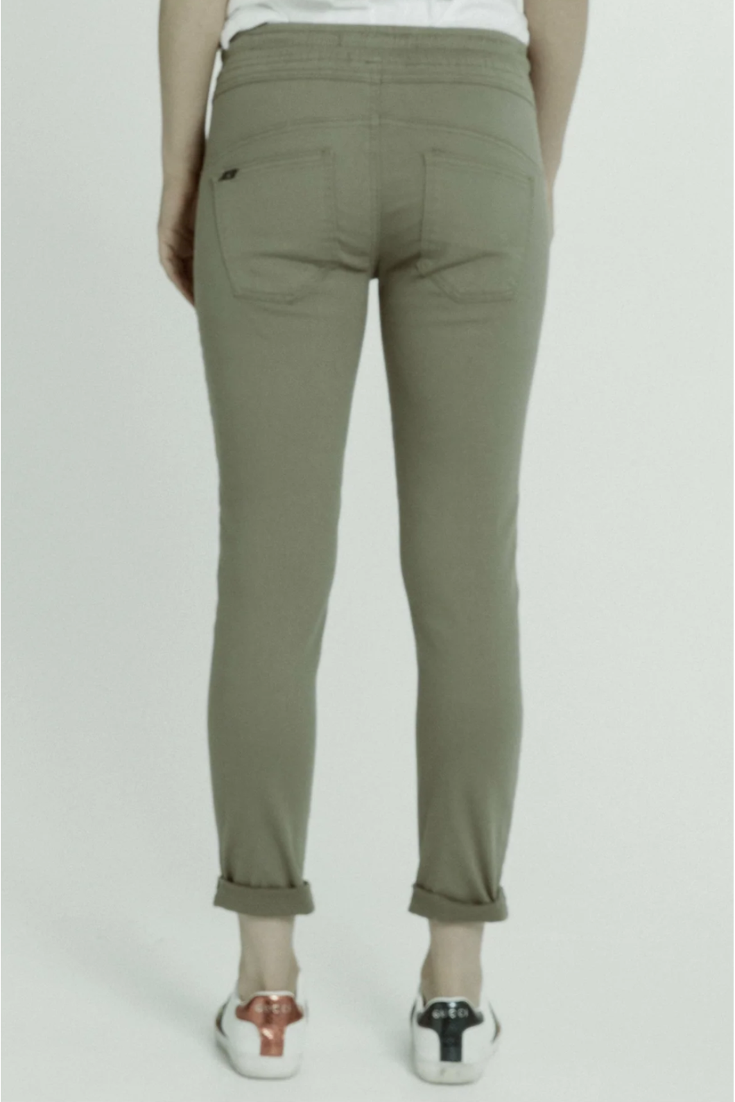 New London Pull On Hope Jogger Stretch Cotton in Khaki