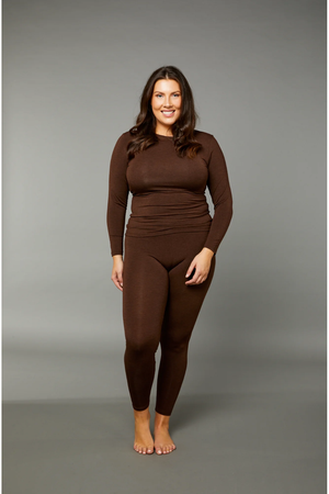 Tani Full length Leggings in Chocolate Marle