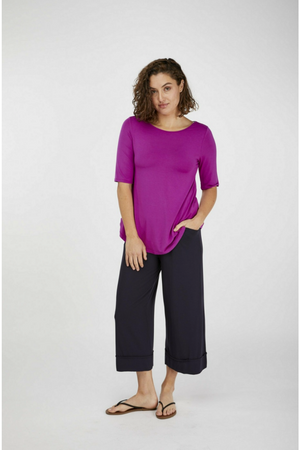 Tani Elbow sleeve swing top in plain colours