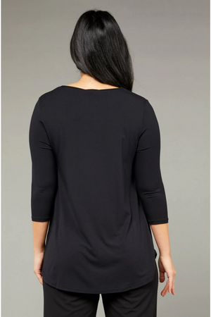 Tani 3/4 Sleeve Relax Tee Top in Plain colours