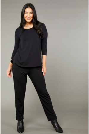 Tani 3/4 Sleeve Relax Tee Top in Plain colours