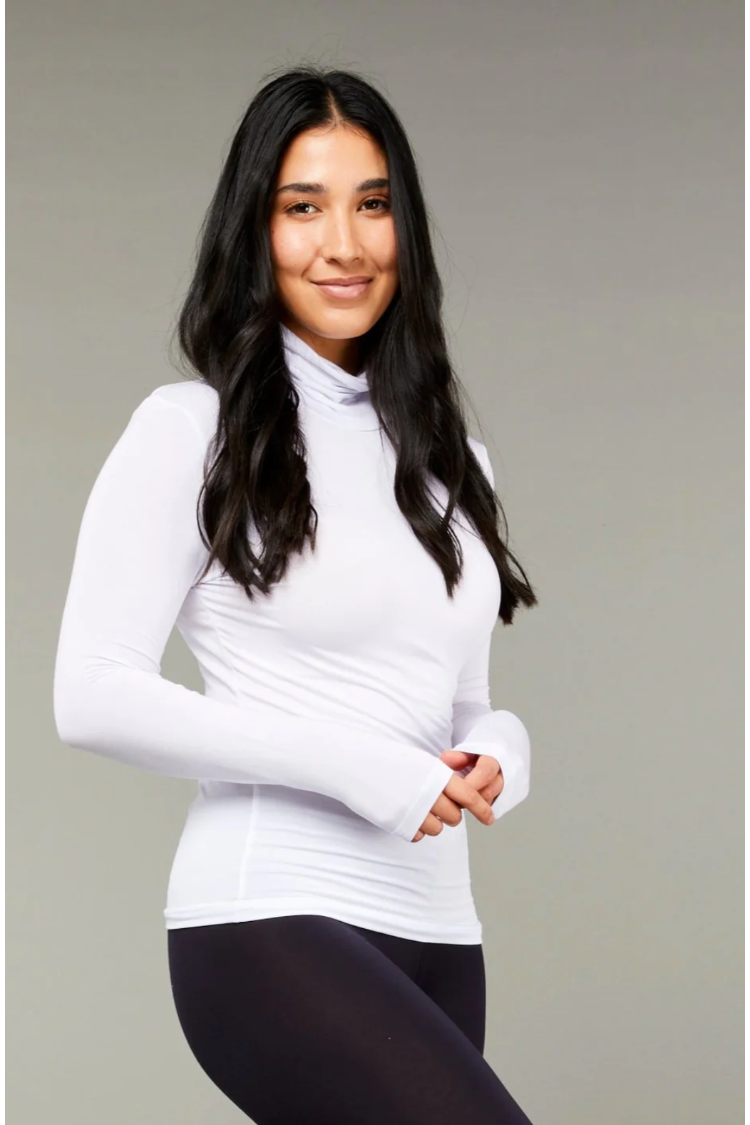 Tani Long Sleeve Turtle Neck Top in Plain colours
