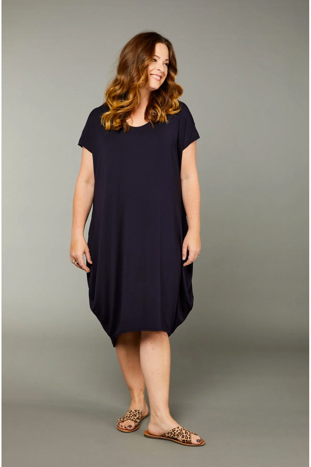 Tani Swing Tulip Dress in Plain colours.