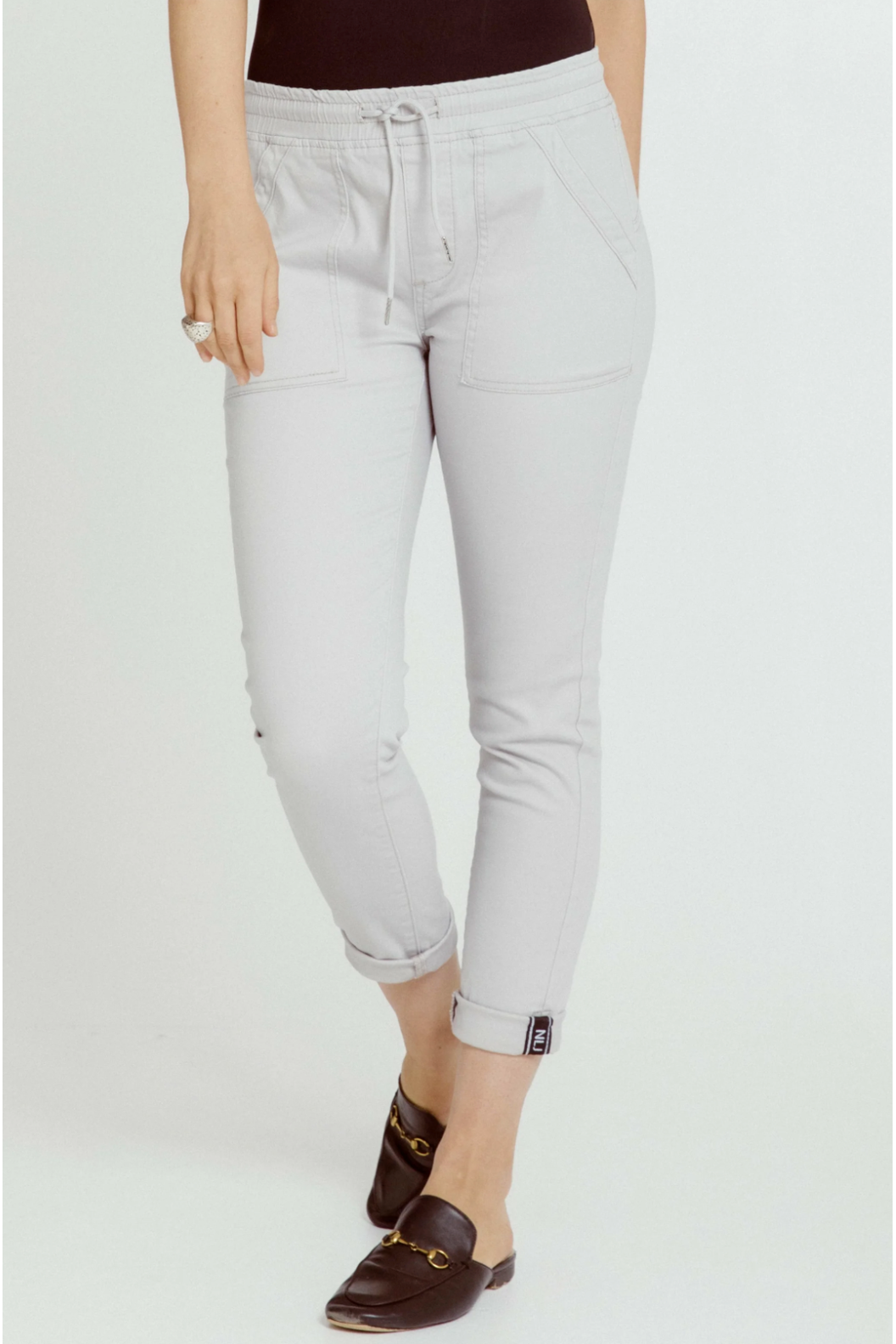 New London Pull On Hope Jogger in Silver