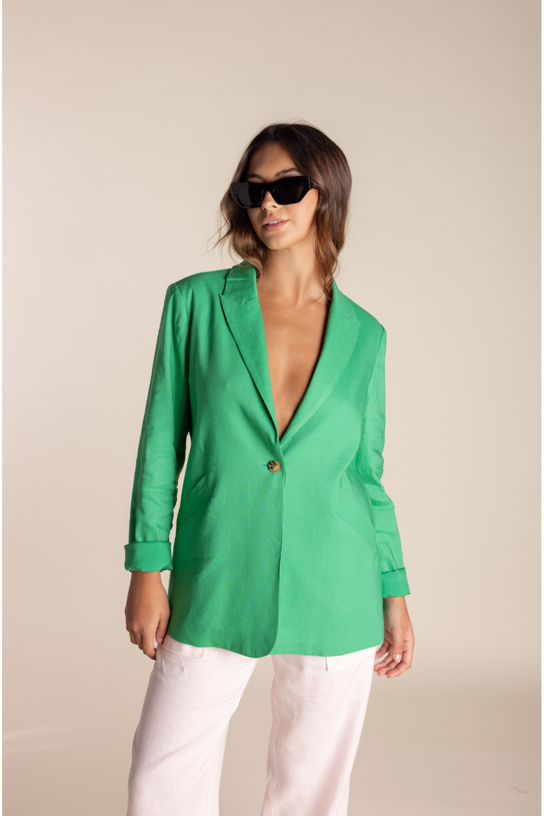 Green linen 2025 sport coat