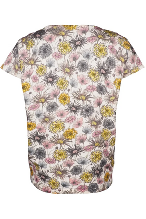 Mansted Denmark Quilla Floral Print Top in Black