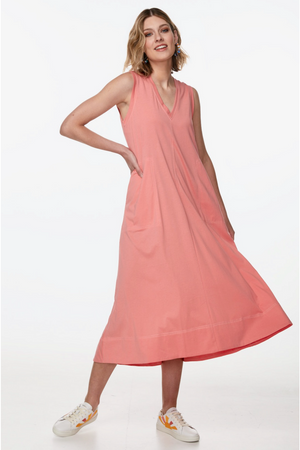 Zaket and Plover Maxi Dress in Coral