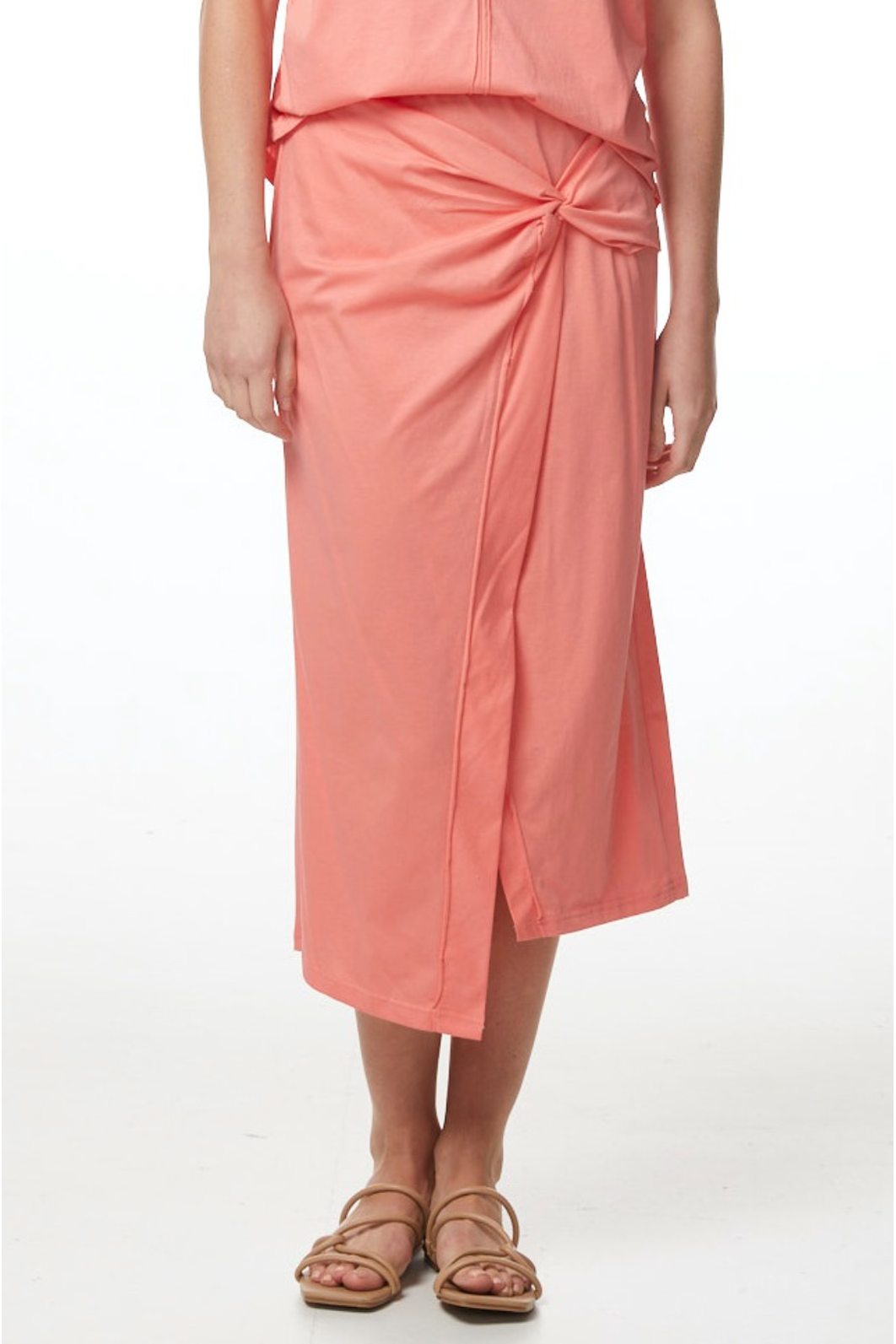 Zaket and Plover T Skirt in Coral