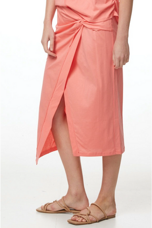 Zaket and Plover T Skirt in Coral