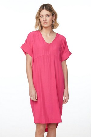 Zaket and Plover Back Detail Dress in Pink