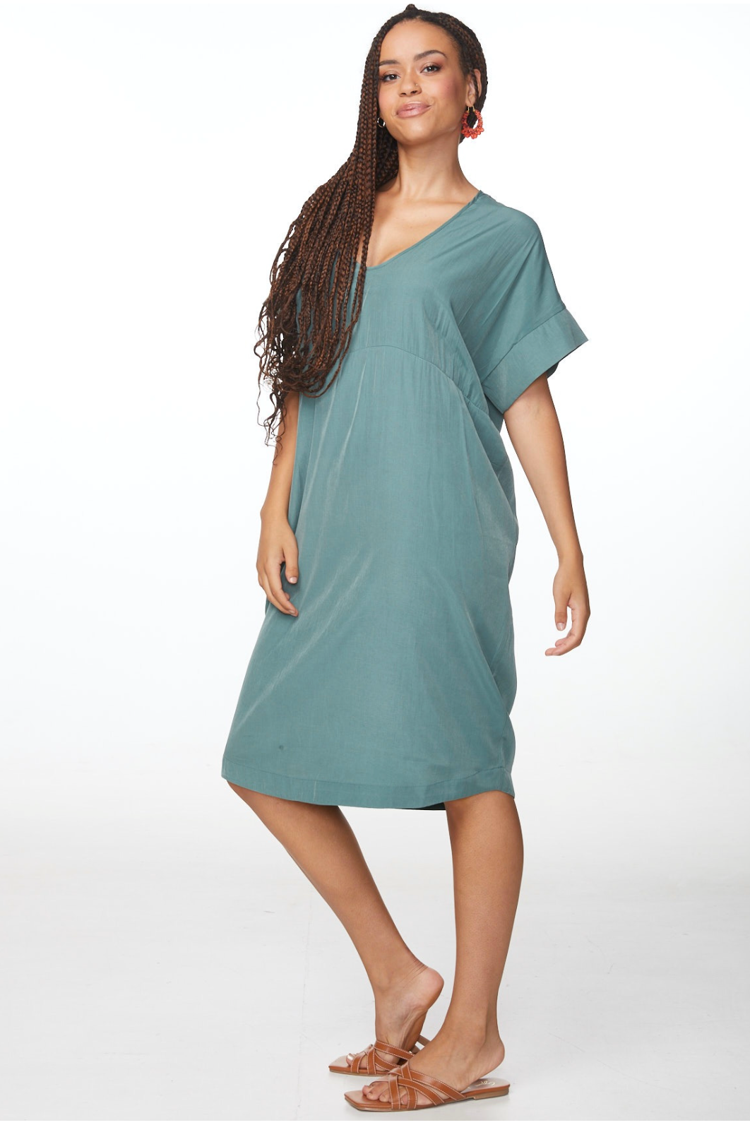 Zaket and Plover Back Detail Dress in Sage