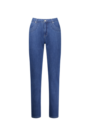 Vassalli Slim Leg Full Length Jean in Mid Wash