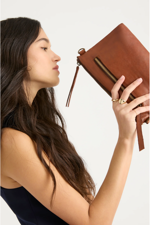JUJU & Co Monterey Crossbody Leather bag in Cognac