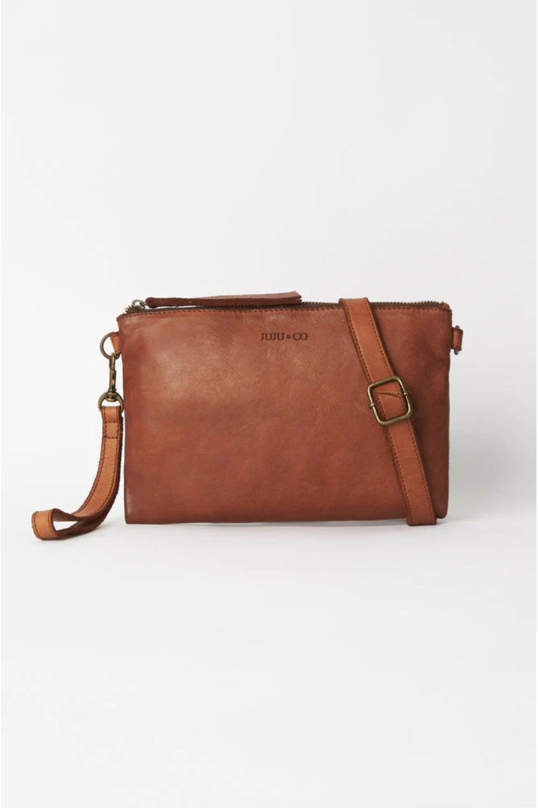 JUJU & Co Monterey Crossbody Leather bag in Cognac