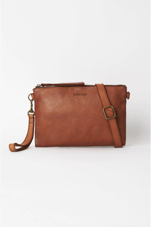 JUJU & Co Monterey Crossbody Leather bag in Cognac