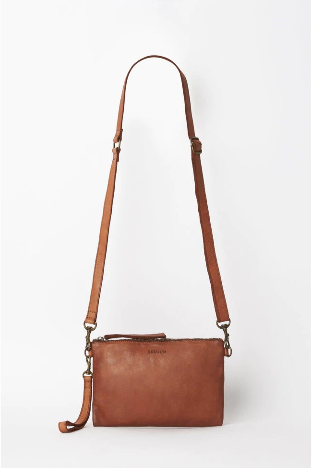 JUJU & Co Monterey Crossbody Leather bag in Cognac