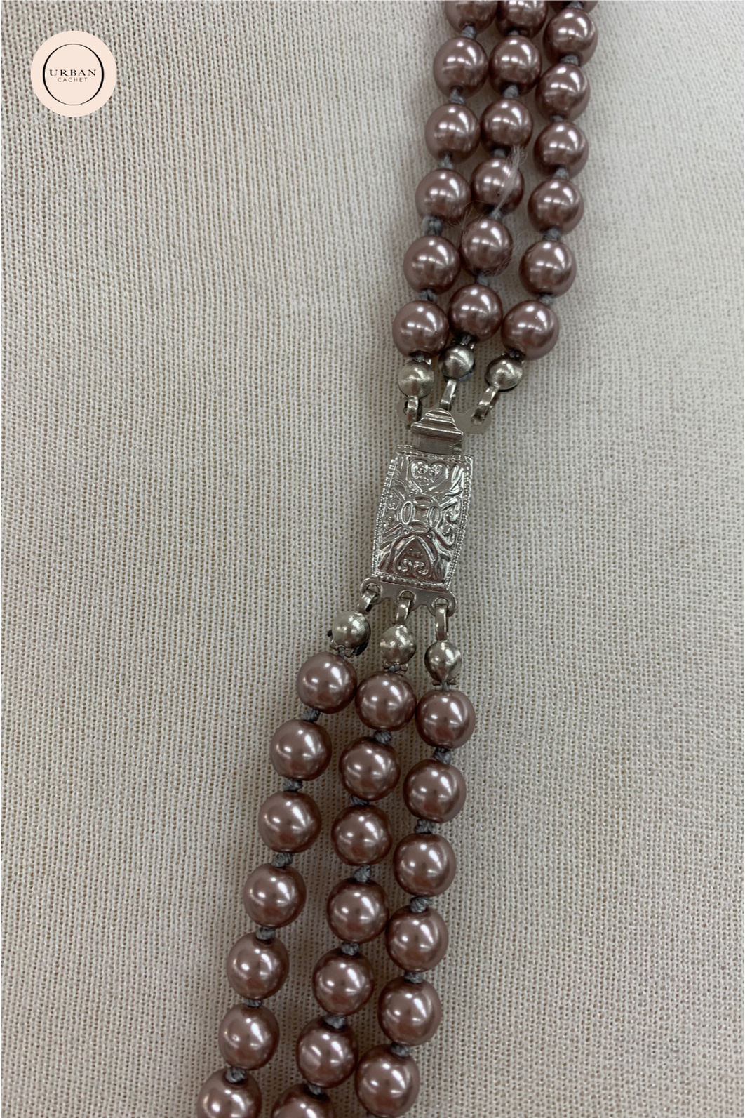 Chrysalini Jewellery Brown Pearl Diamonte Necklace