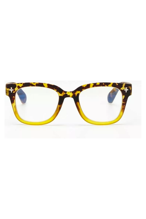 OKKIA Giovanni Reading Glasses in Havana Yellow Mustard