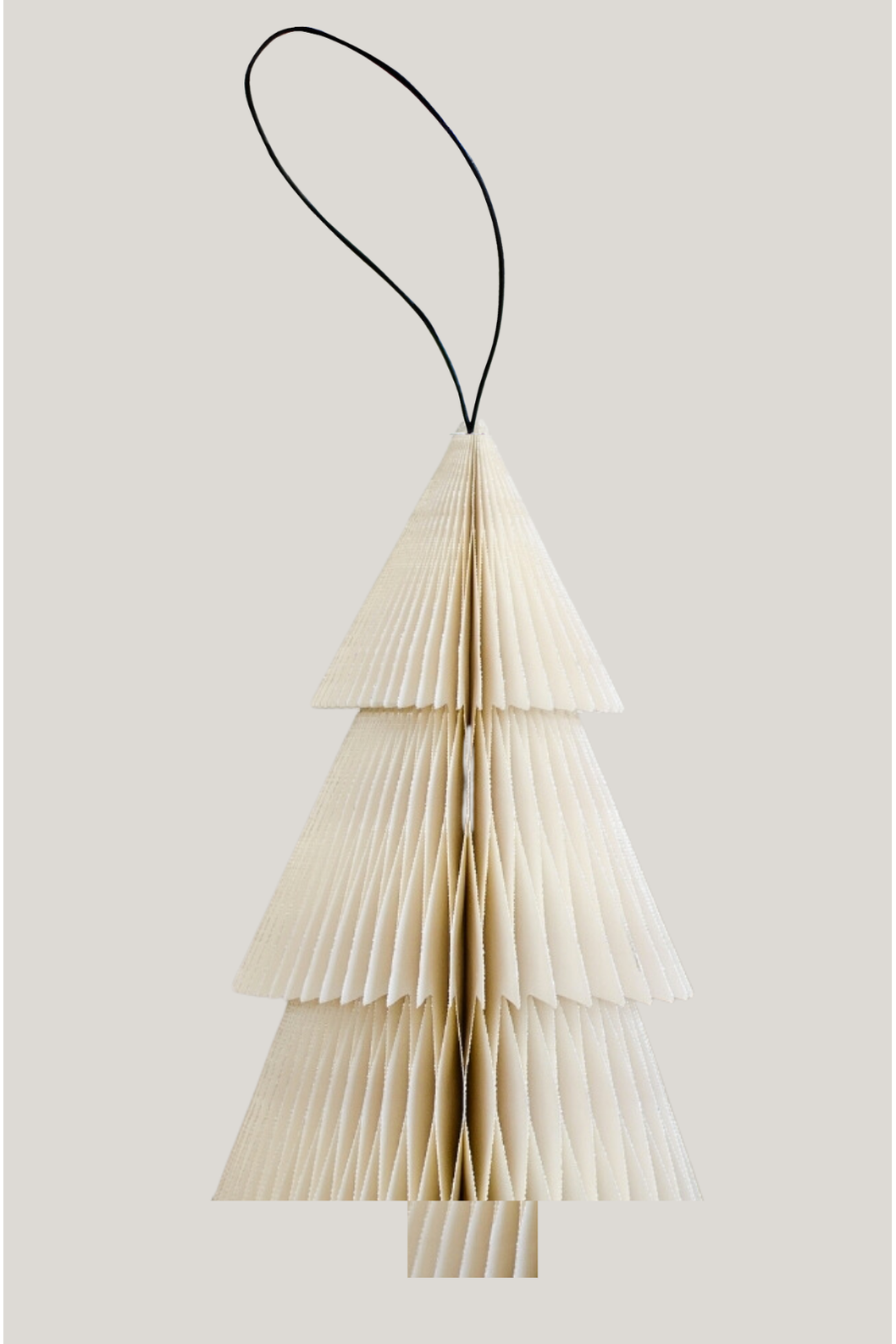 Nordic Rooms Off White Paper Tree Ornament With Silver