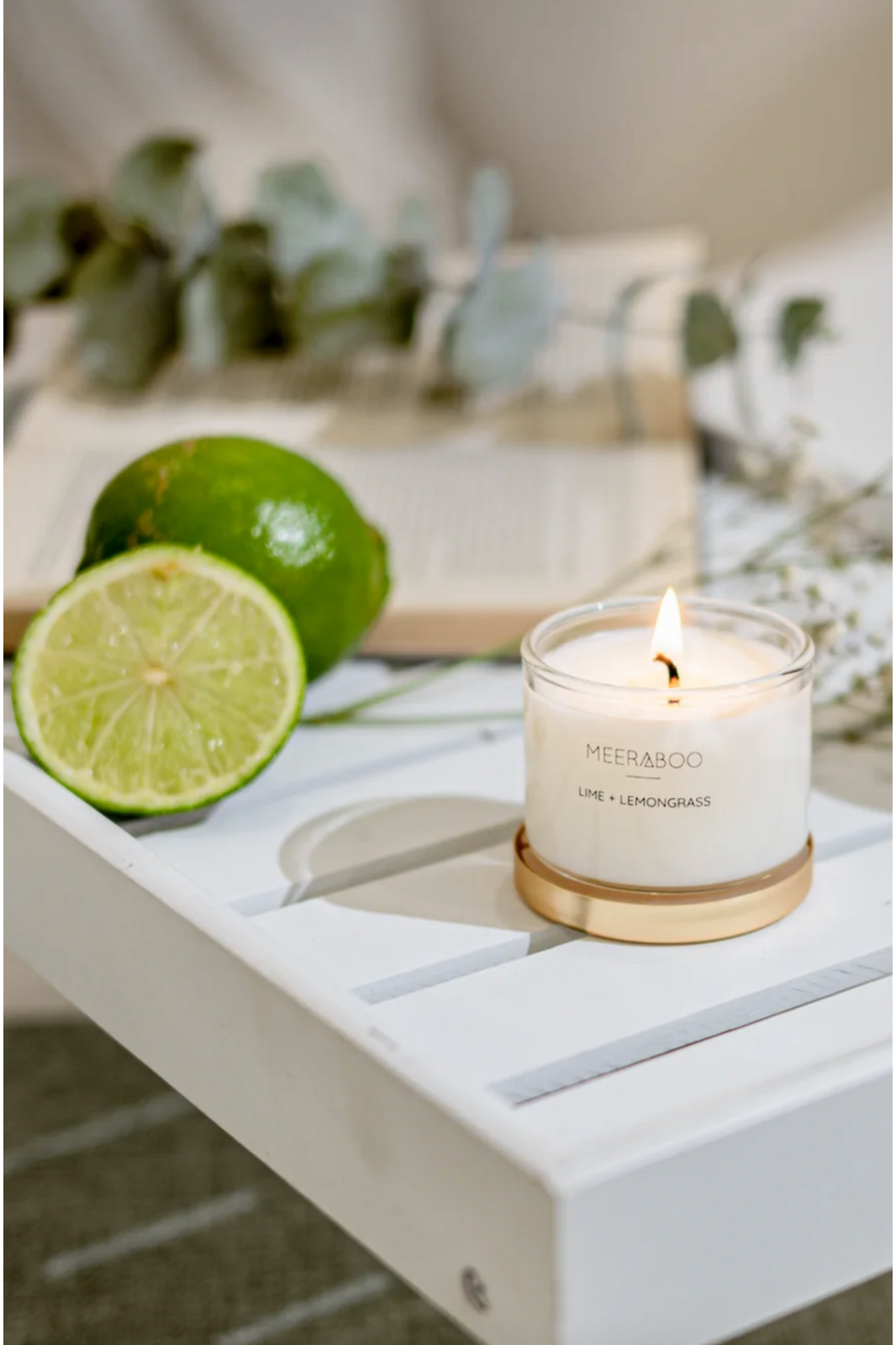 Meeraboo Candle Golden Girl Mini Candle in Lime + Lemongrass