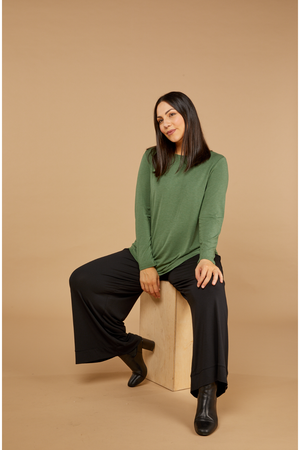 Tani Long Sleeve Cara top in Sage Marle