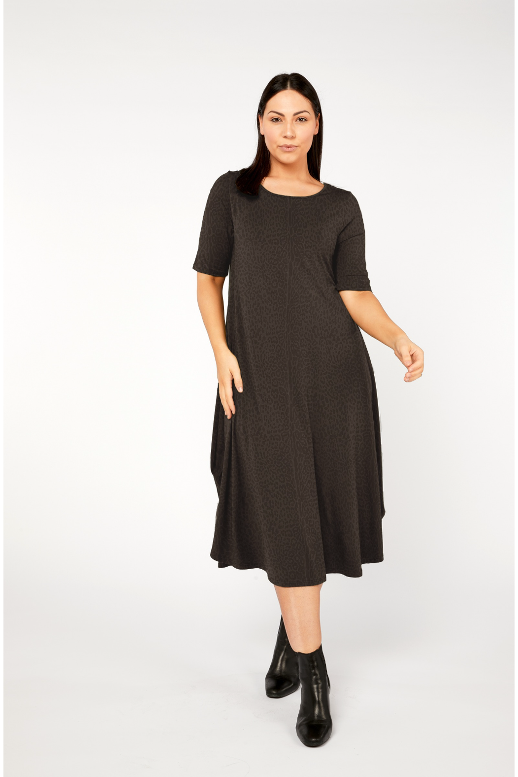 Tani Original Tri Dress in Wild Licorice Print