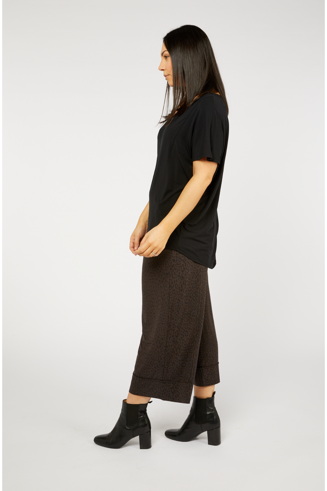 Tani Culotte Resort Pant In Wild Licorice Print