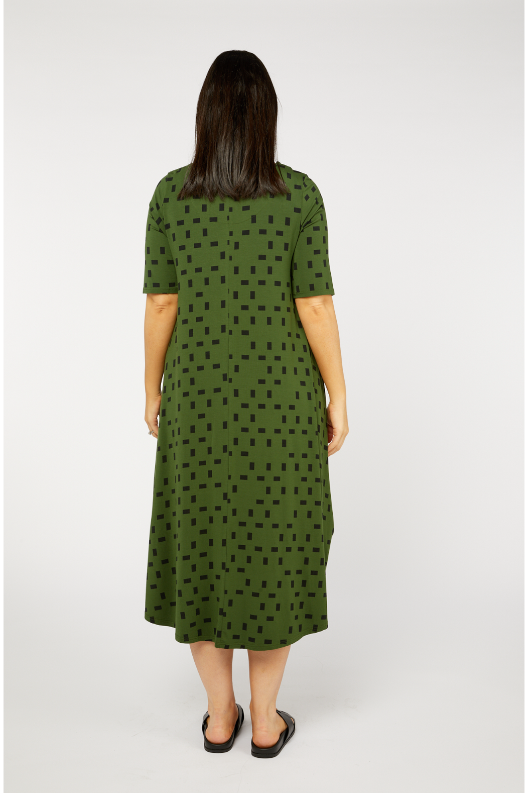 Tani Original Tri Dress in Moss Print