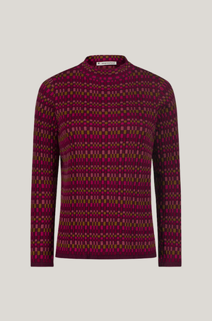Mansted Denmark Diana Long Sleeve Top in Ruby