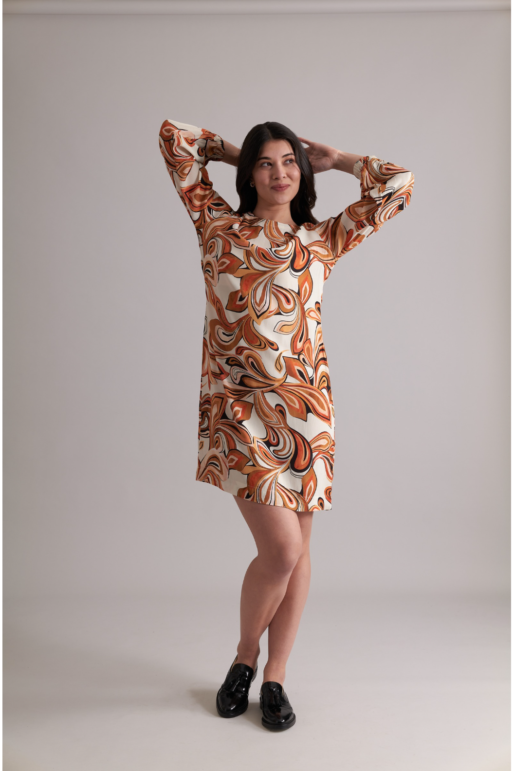 Foil Shifting Gears Dress in Boho Rhapsody