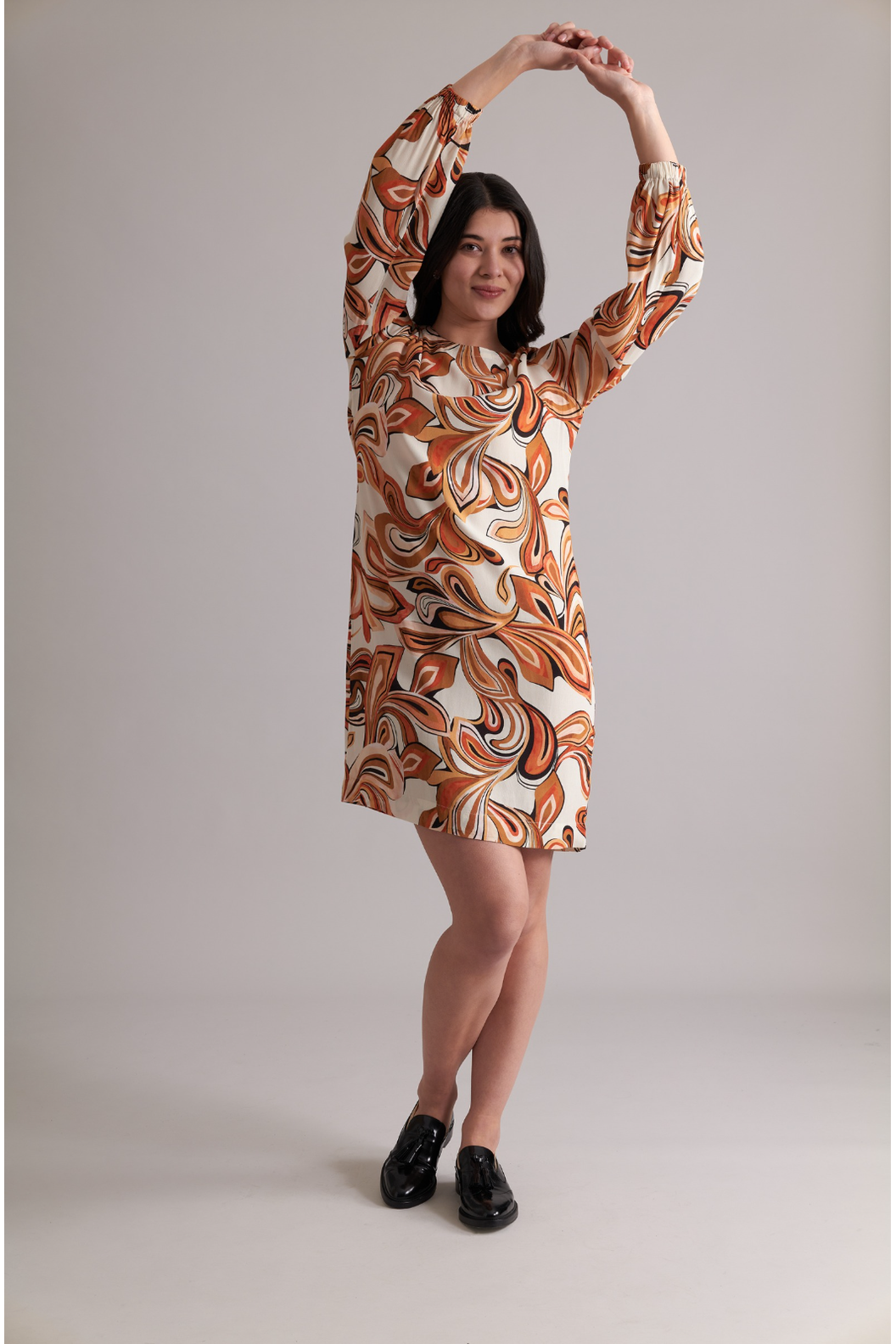 Foil Shifting Gears Dress in Boho Rhapsody