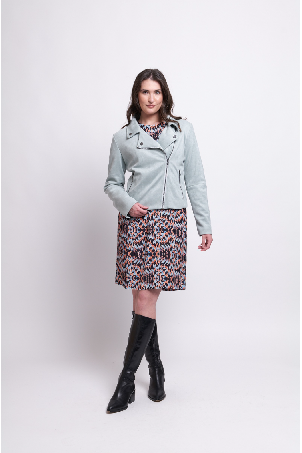 Foil Shifting Gears Dress in Viper