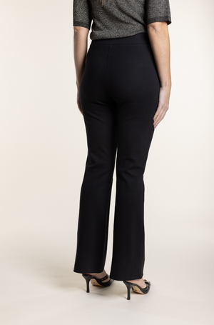Two-T's Clothing Ponte Bootleg Pant in Black