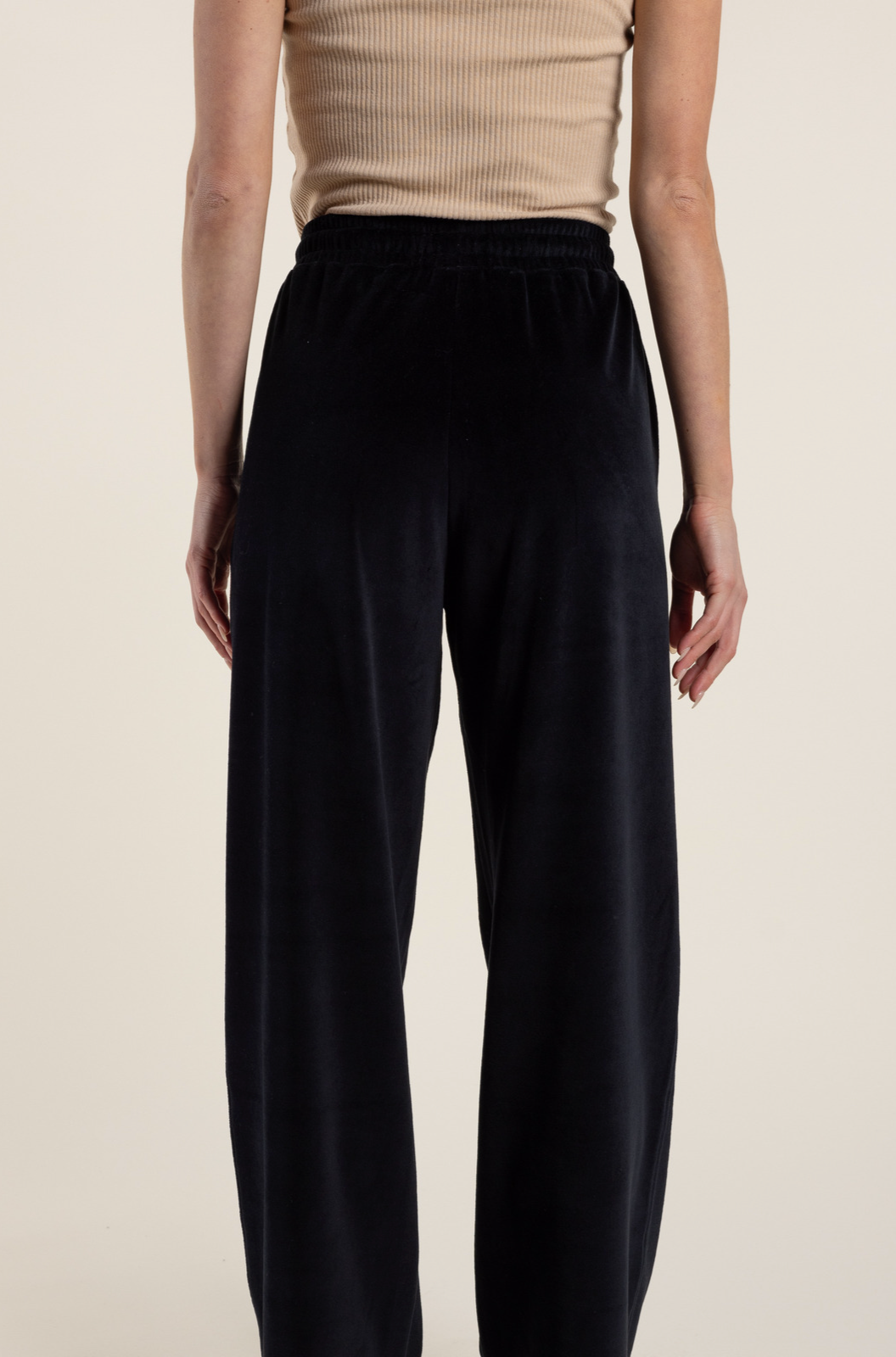 Two-T's Clothing Velour Pants in Black - Urban Cachet
