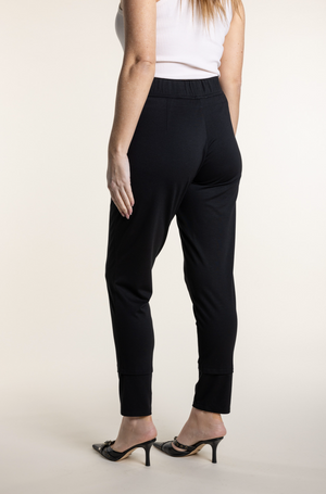 Two-T's Clothing Zip Panel Pant in Black
