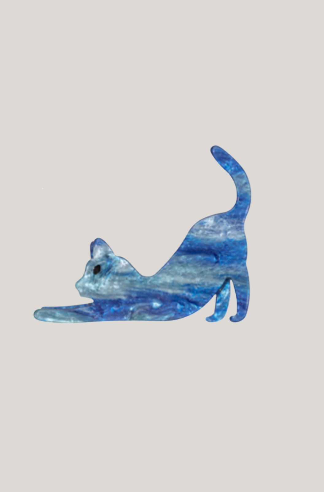 Blue Scarab Sia Brooch Cat Stretch Brooch in Blue Sparkle