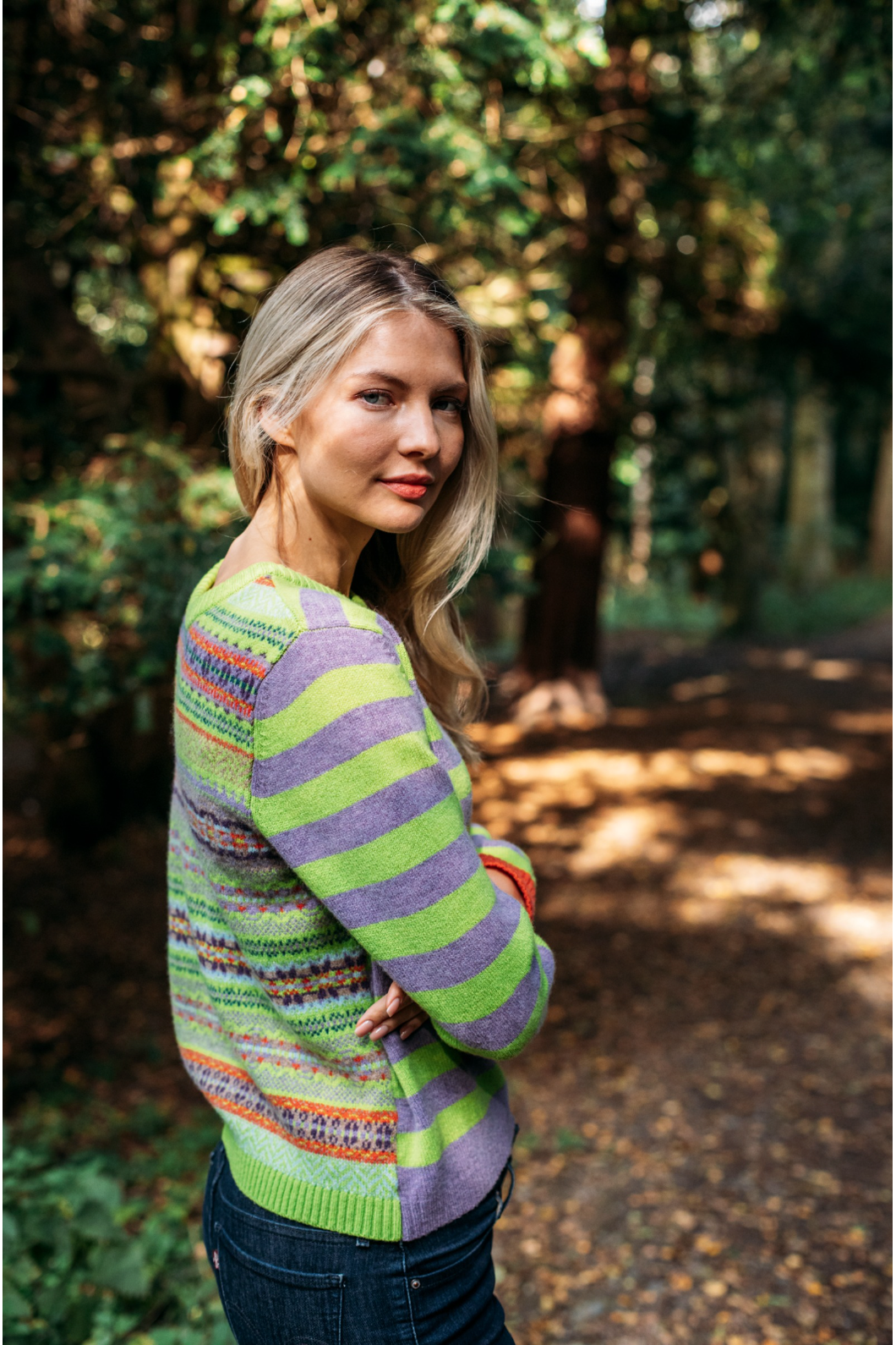 Eribe Knitwear Stobo Fairisle Sweater in Luscious