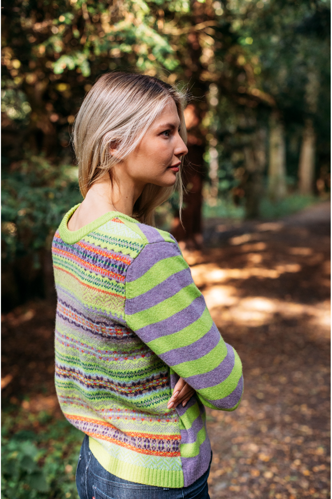 Eribe Knitwear Stobo Fairisle Sweater in Luscious