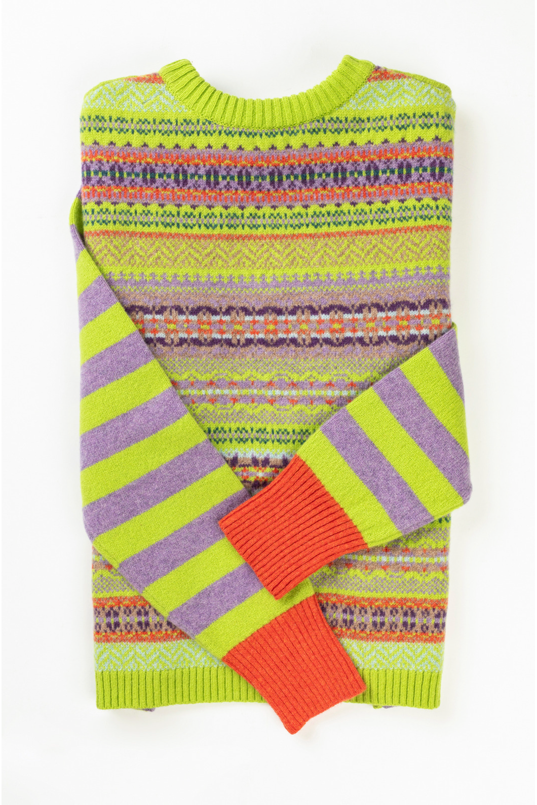 Eribe Knitwear Stobo Fairisle Sweater in Luscious