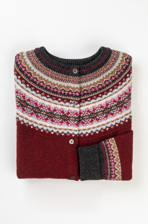 Eribe Knitwear Alpine Short Cardigan in Potpourri