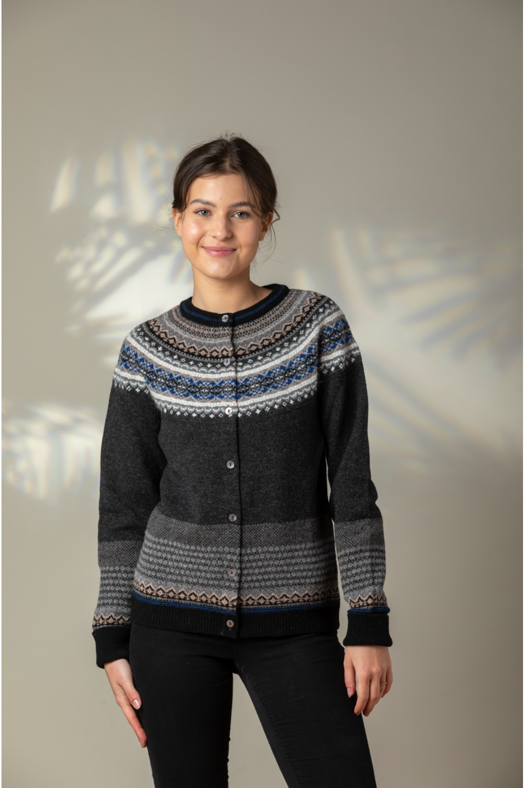 Eribe Knitwear Alpine Cardigan in Pegasus