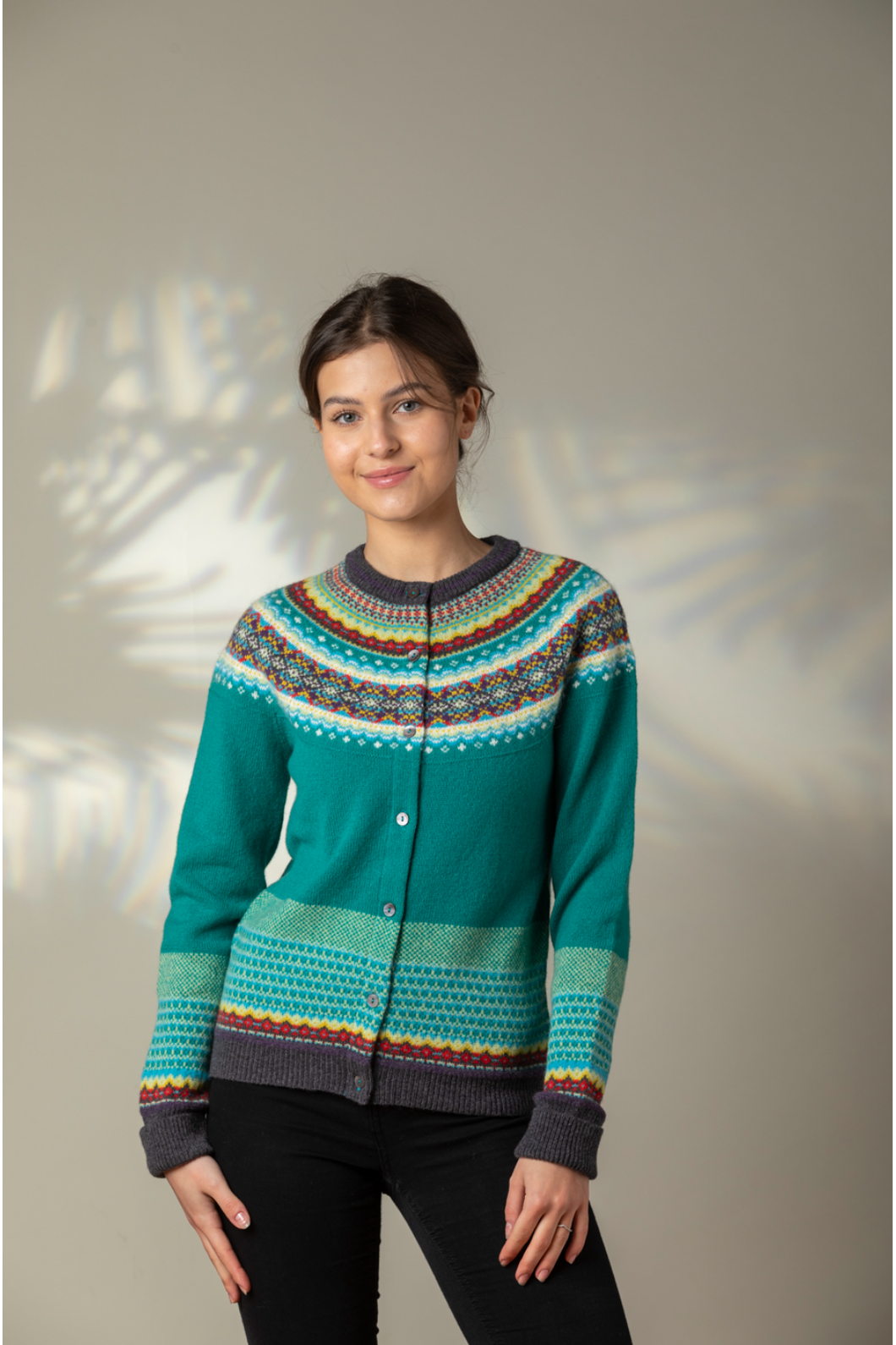 Eribe Knitwear Alpine Cardigan in Tigerlilly Urban Cachet