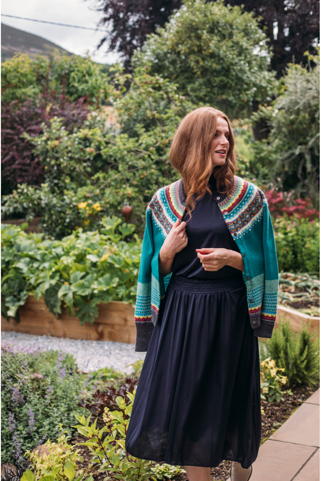 Eribe Knitwear Alpine Cardigan in Tigerlilly