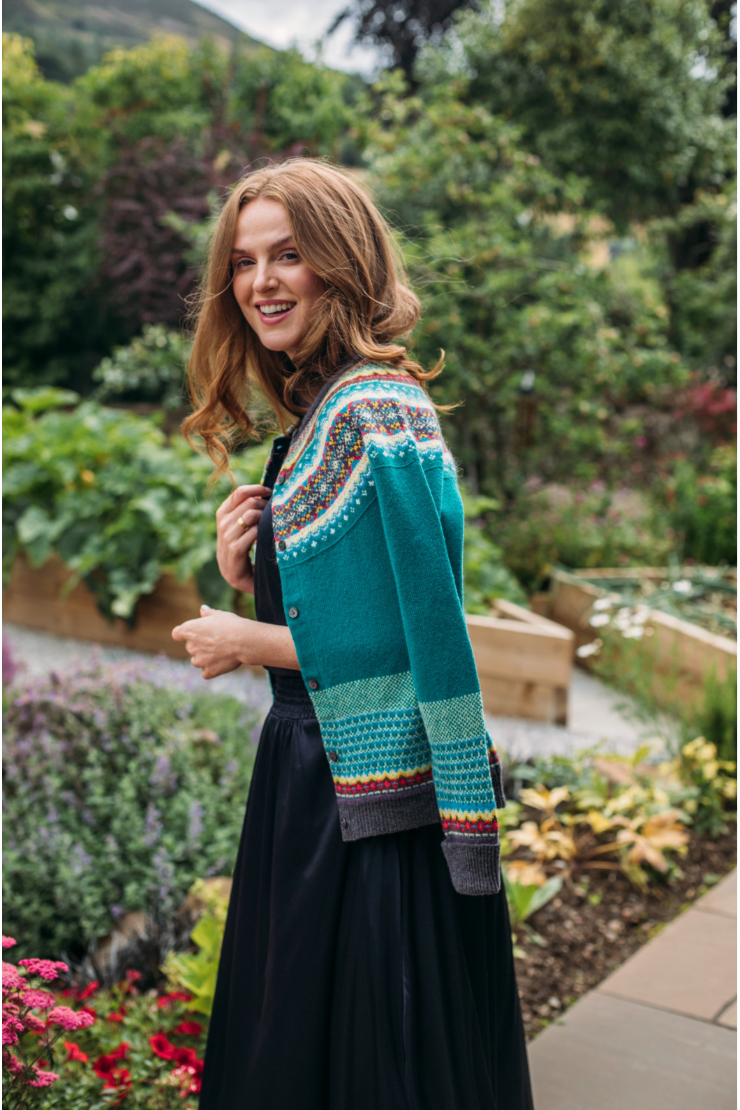 Eribe Knitwear Alpine Cardigan in Tigerlilly